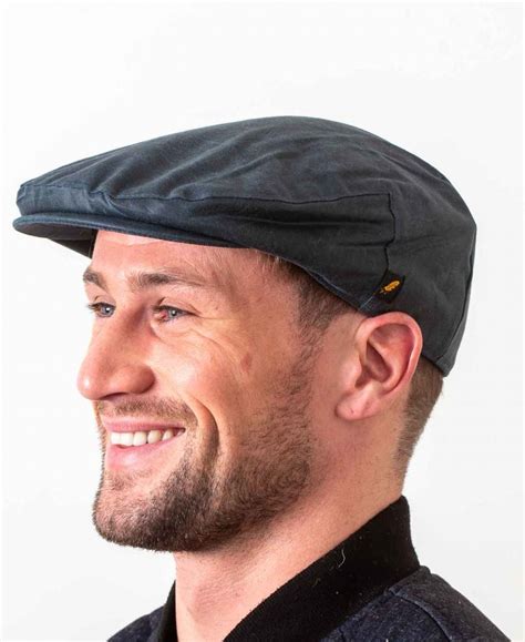 Traditional style Waxed Cotton Flat Cap Skellig Gift Store