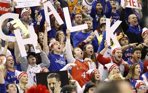 Traditions night ku. Kansas fans celebrate during filming of the ESPN College GameDay at Allen Fieldhouse on Saturday, Jan. 30, 2016, hours before the tip-off between KU vs. Kentucky men's basketball game. 