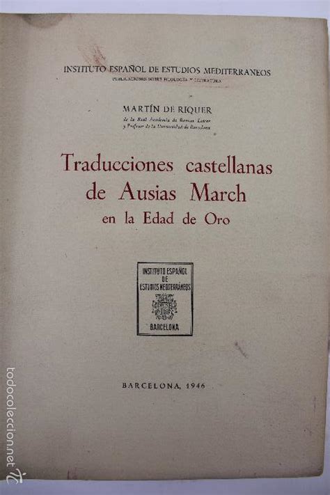 Traducciones castellanas de ausias march en la edad de oro. - Ford transit connect diesel service and repair manual.
