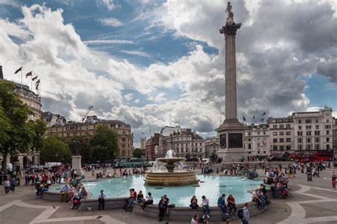 Trafalgar Square. 8,238 reviews. #171 of 2,724 things to do in London. Points of Interest & Landmarks. Open now. 12:00 AM - 11:59 PM. Write a review. About. A 145-foot-high monument, bearing a statue of Lord Horatio Nelson guarded by lions, marks the spot considered the center of London.. 
