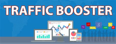 Traffic booster. Maximisesearch enginecoverage. Traffic Booster continues to add new search engines and directories to consistently grow your site traffic. Generate website performance reports and compare them with competitors through real-time search engine data and analysis tools. Get instant updates on new search engines, directories, and SEO tools you can ... 