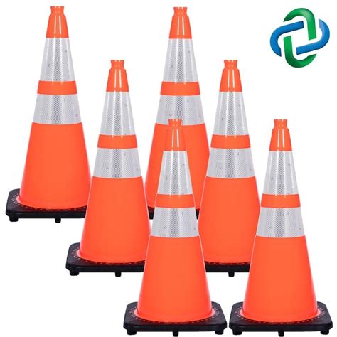 28 in. Collapsible Traffic Safety Cones with Reflective Collar for Road Safety,Orange (2 pack) $ 37. 99. PLASTICADES. Navicade 42 in. Channelizing Cone with 16 lbs. Base (1) $ 45. 80. PLASTICADES. Navicade 42 in. Channelizing Cone with 16 lbs. Base and Four 4 in. Bands (1) $ 55. 36. Cone Height (in.) 48 in. 28 in.. 