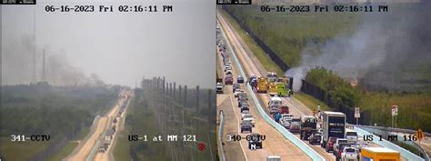 Traffic diverted on northbound US1 near Key largo due to vehicle fire
