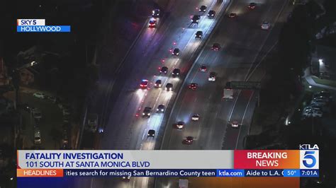 Traffic impacted while authorities investigate deadly crash on southbound 101 Freeway 
