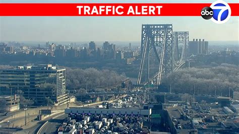 Traffic on the gwb now. Live traffic webcam broadcasts a view of the George Washington Bridge in real time. The camera is located in the borough of Fort Lee in New Jersey, USA. Video broadcast is provided by the Fort Lee police department. The video is accompanied by the Fort Lee emergency radio broadcast. Live web camera shows a traffic junction at the entrance to ... 