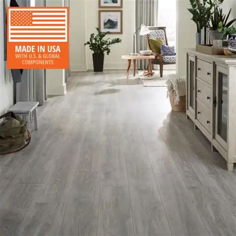TrafficMaster. Silverton Oak 8 mm T x 7.5 in. W Water Resistant Laminate Wood Flooring (947.6 sqft/pallet) Add to Cart. Compare. More Options Available $ 1. 49 /sq. ft. ($ 31.74 /case) (38) TrafficMaster. Milo Valley Hickory 8 mm T x 8.03 in W Water Resistant Laminate Wood Flooring (21.3 sqft/case) Add to Cart..