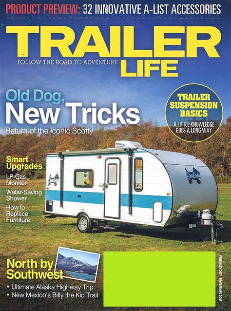 RV magazine (Formerly called Trailer Life) is the go-to resource for RV and outdoor information. It shows readers how to make RVing more desirable, enjoyable and affordable. If you want to know how to fix your awning, work or homeschool your kids on the road, make gourmet meals, or camp where the stars are brightest, RV Magazine has you covered.. 