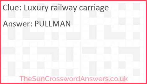 Train carriage - crossword puzzle clues & answers - Dan Word