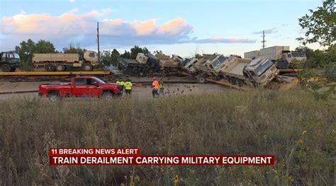 Train carrying military equipment derails in Colorado Springs
