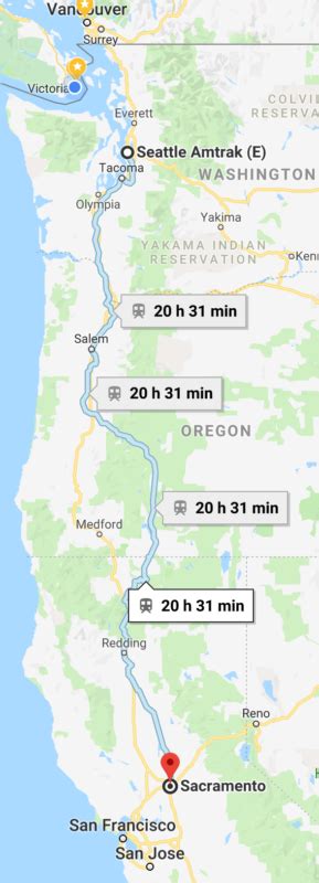 and leave at 4:04 pm. drive for about 1.5 hours. 5:39 pm Williams (California) stay for about 1 hour. and leave at 6:39 pm. drive for about 57 minutes. 7:36 pm arrive in Sacramento. eat at Ella Dining Room & Bar. day 2 driving ≈ 6.5 hours.