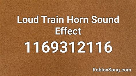 Find Roblox ID for track "Train Sound" and also many other song IDs. Music codes; New songs; Artists; Train Sound Roblox ID. ID: 7807695648 Copy. Rating: 1. Description:. 