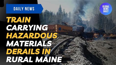 Train with hazardous materials derails in rural Maine