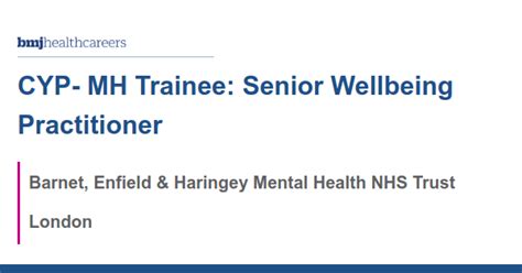 Trainee Psychological Wellbeing Practitioner Jobs in New …