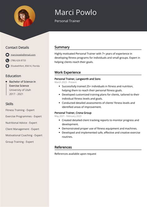 Trainer CV examples, tips & templates myPerfectCV