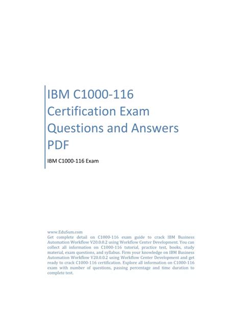 Training C1000-116 Pdf