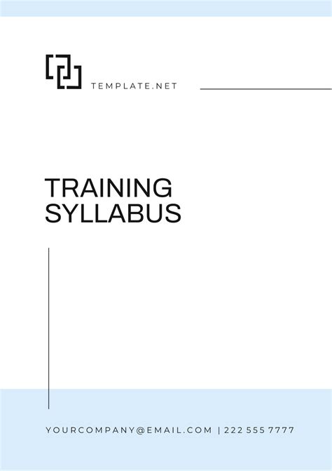 Training Course Syllabus Perkins Pacific