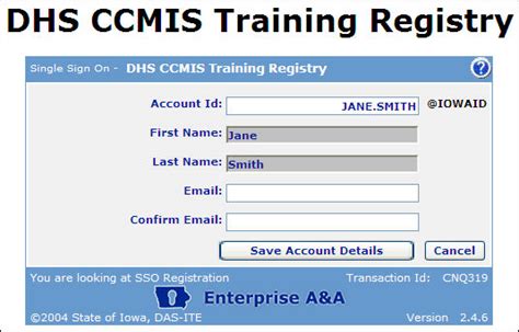 Training Registry Access and Creating an Account