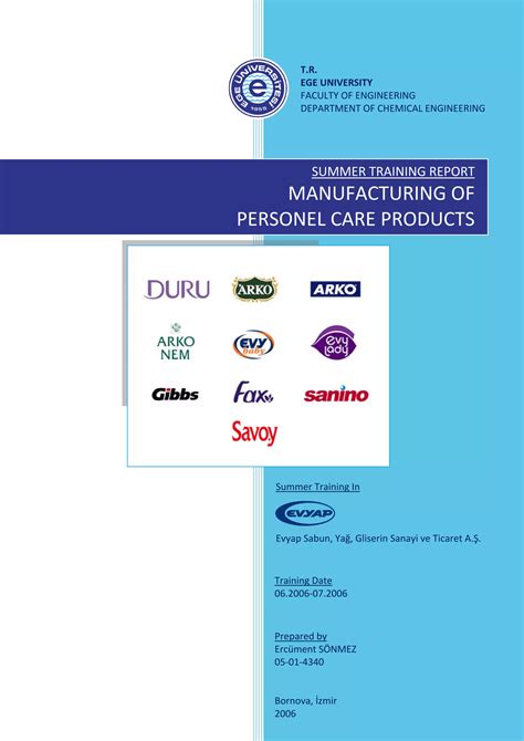 Training Report Evyap PDF SlideShare. 