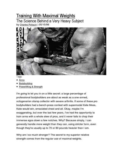 Training With Maximal Weights