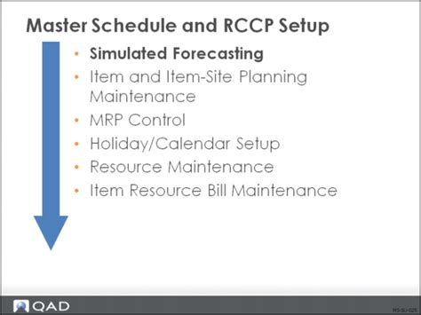 Training guide master scheduling and rccp. - La ventana indiscreta y otros relatos.