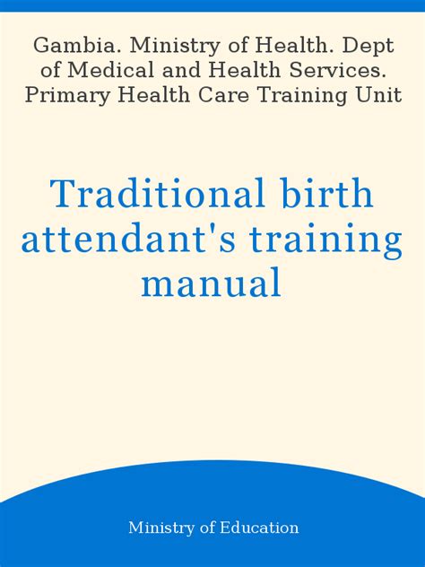 Training manual for traditional birth attendants. - Quincy air compressor repair manual model 210.
