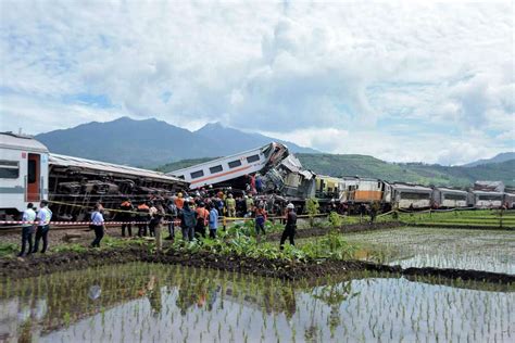 Trains collide on Indonesia’s main island of Java, killing at least 3 people