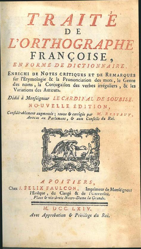 Traité de l'orthographe françoise, en forme de dictionnaire. - Norsk litteratur historie av francis bull et al..
