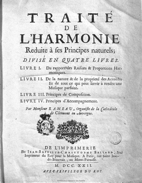 Traité de l'harmonie reduite à ses principes naturels. - 16 de julio 1816 gaceta de buenos aires desde 1810 hasta 1821..