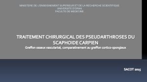 Traitement chirurgical des pseudarthroses transversales post ...