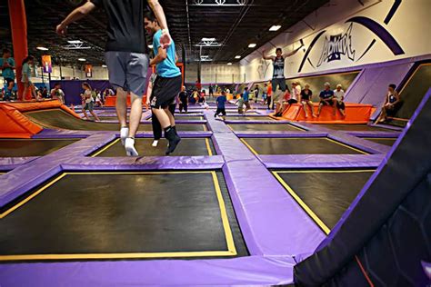 Trampoline park grand rapids. Themed Climbing Walls: For kids that always felt dissatisfied with the playground climbing wall, our themed walls will satisfy every specific niche, from lego walls to buildings. Pricing: For just $20, get an hour of access to Rebounderz indoor trampoline area, plus their ninja warrior course, indoor playground, and foam pit. 