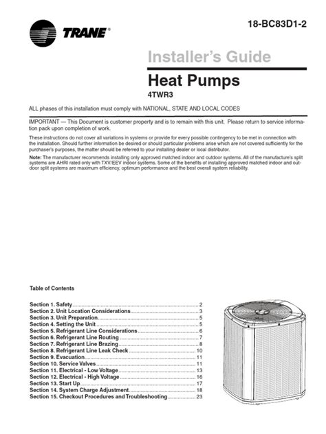 Trane XR13 Manual PDF