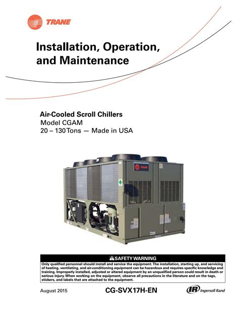 Trane air cooled chiller installation manual. - E-health aus sicht von anwendern und industrie.