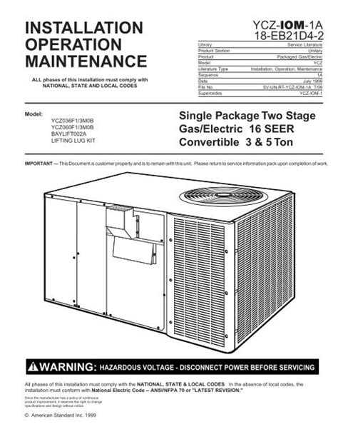 Trane roof top unit installation manual. - The complete guide to henry cowell redwoods state park.
