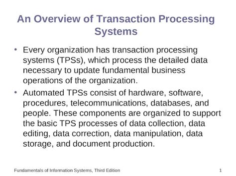 Transaction Processing System Third Edition