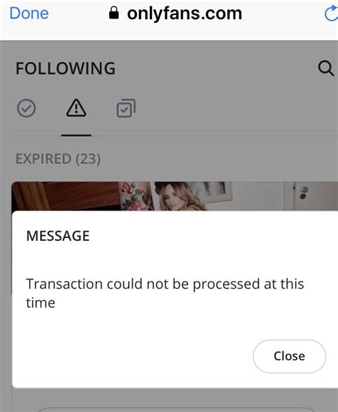 Transaction could not be processed onlyfans
