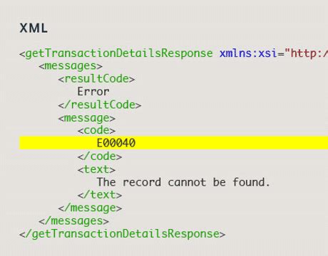 Transaction returns E00027 but response code is 1