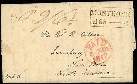 Transatlantic Mail - Mail by Falmouth Packet Stamp Auctions