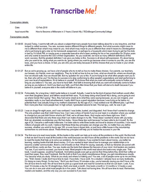 Transcript of Recording