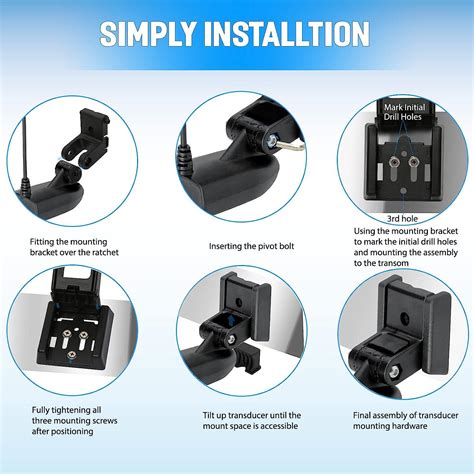 Transducer mounting hardware.  This innovative design eliminates the need for...