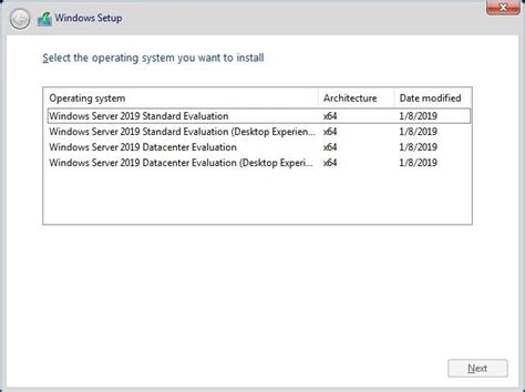 Transfer MS operation system windows server 2019