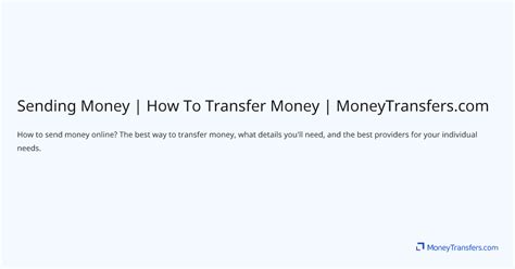 Transfer Money To Sweden Your Top Choices MoneyTransfers.com