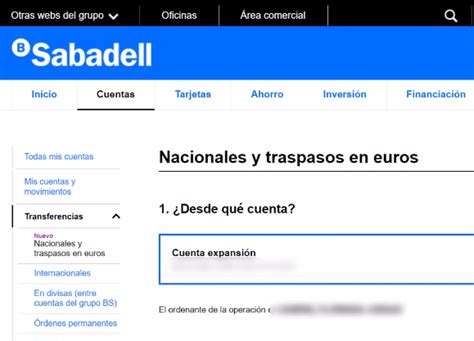 Transferencias y traspasos - BANCO SABADELL