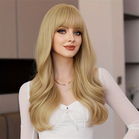 Transform Your Look with a Ravishing Long Blond Wig with Bangs