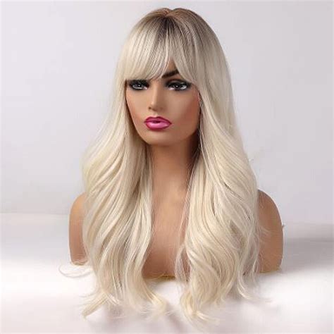 Transform Your Style with a Blonde Ponytail Wig with Bangs