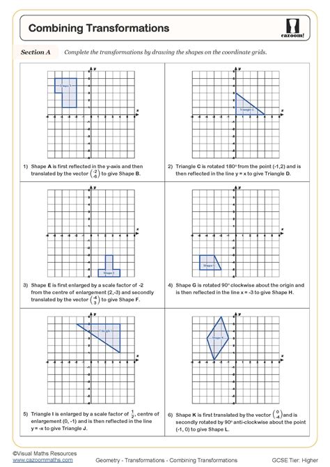 Transformations Worksheet Pdf Answers