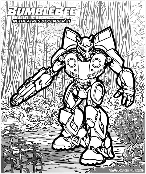 Transformers Coloring Pages Bumblebee