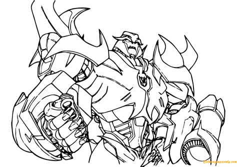 Transformers Megatron Printable Colouring Page