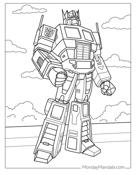 Transformers Optimus Prime Coloring Pages