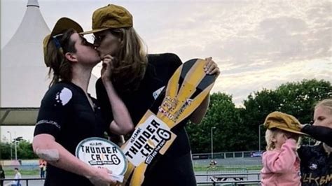 Transgender Women Cyclists Kiss After Taking 1st And 2nd