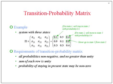 1.1 Transition Densities The continuous state analog of the one-step transition probability p ij is the one-step tran-sition density. We will denote this as p(x;y): This is not the probability that the chain makes a move from state xto state y. Instead, it is a probability density function in ywhich describes a curve under which area represents. 